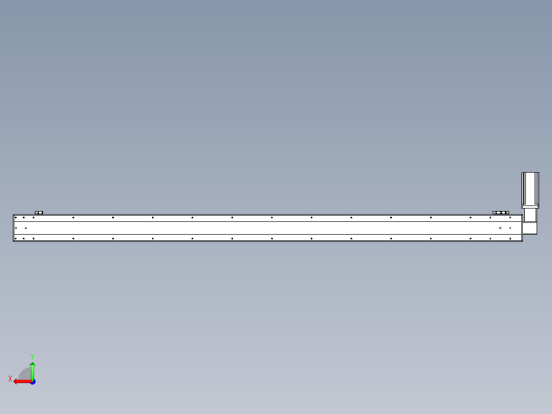 同步带滑台-半封闭B13-L90-S2300-R-Z86-D3后视图