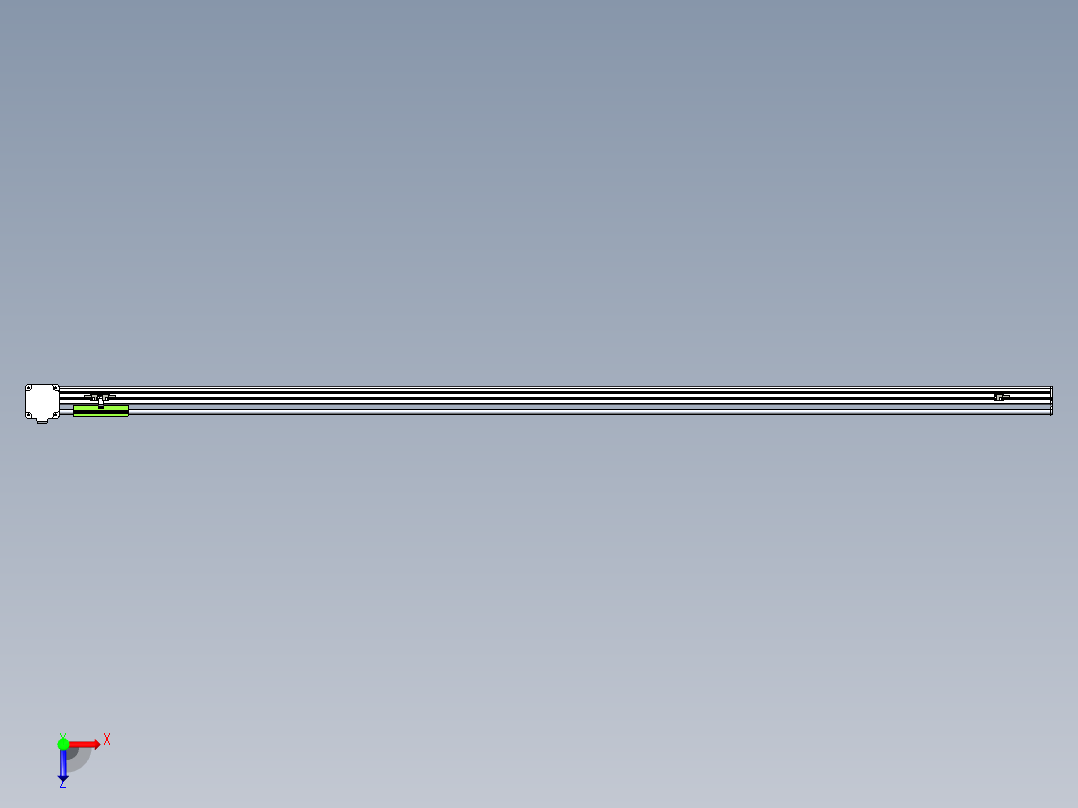 同步带滑台-半封闭B13-L90-S2300-R-Z86-D3俯视图