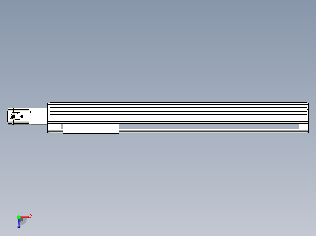 VF丝杆传动-一般环境VF27-Lxx-C-S850-BC-ZP75-C3俯视图