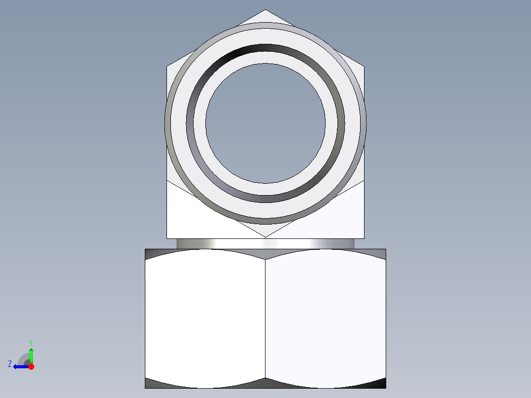 卡套式工业通用硬管接头EO_Swivel_nut_branch_tee_ET30SOMDCF右视图