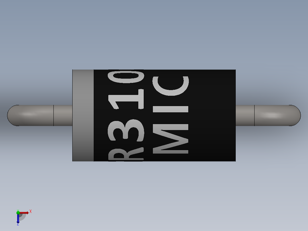 电容器 二极管 电阻器-Schottky Diode SR3100俯视图