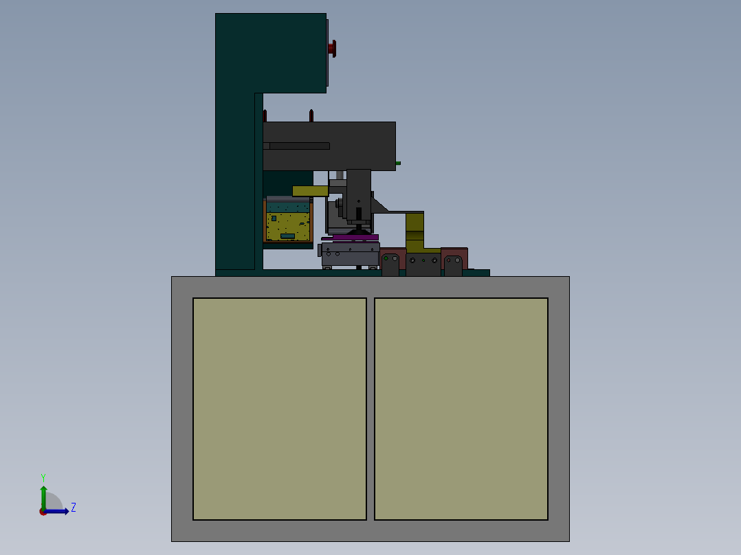 电脑光驱组件自动贴膜设备sw17左视图