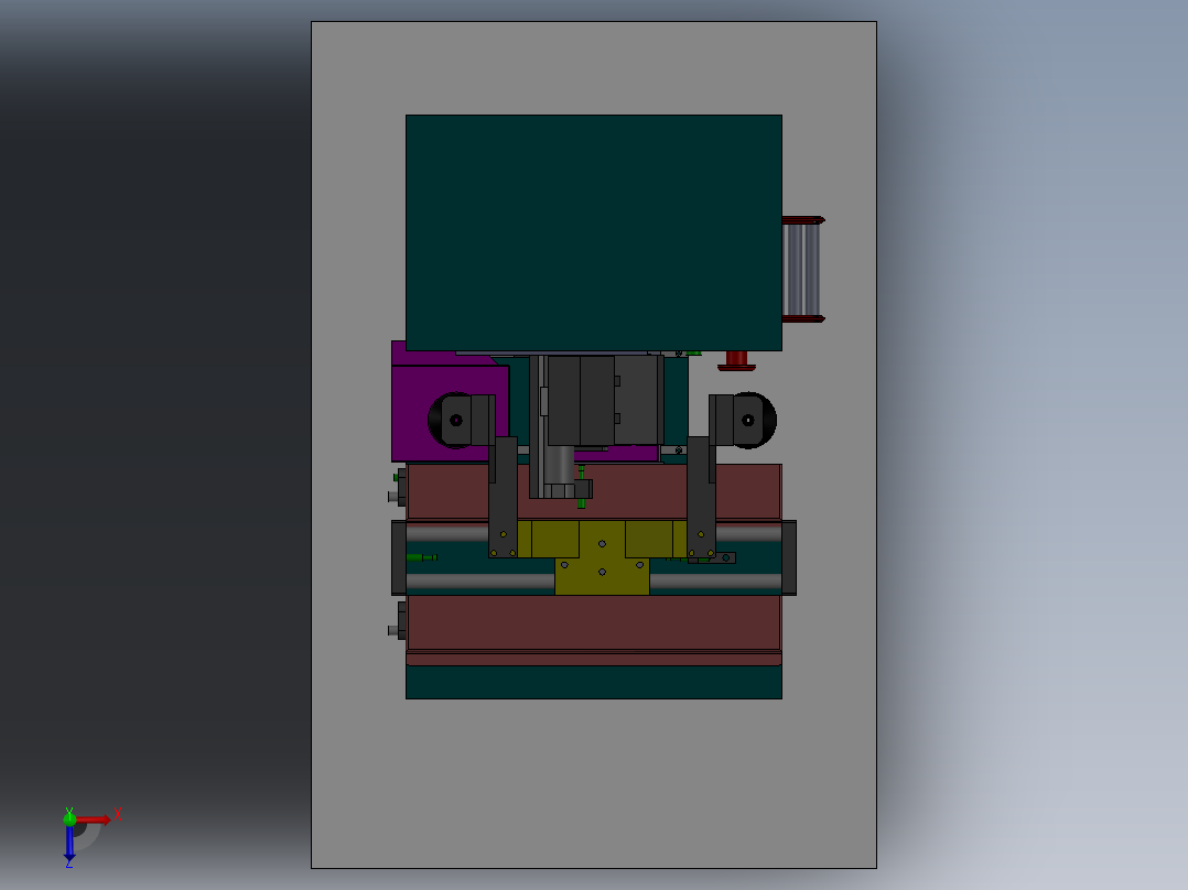 电脑光驱组件自动贴膜设备sw17俯视图
