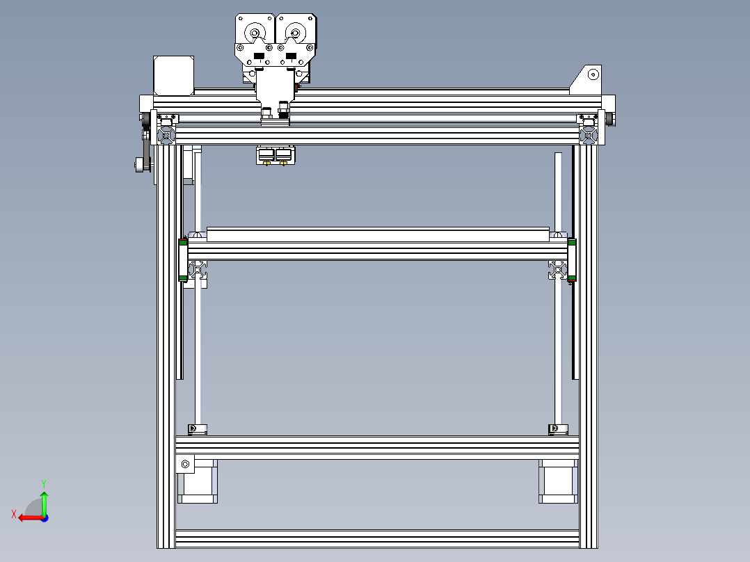 3D打印机模型后视图