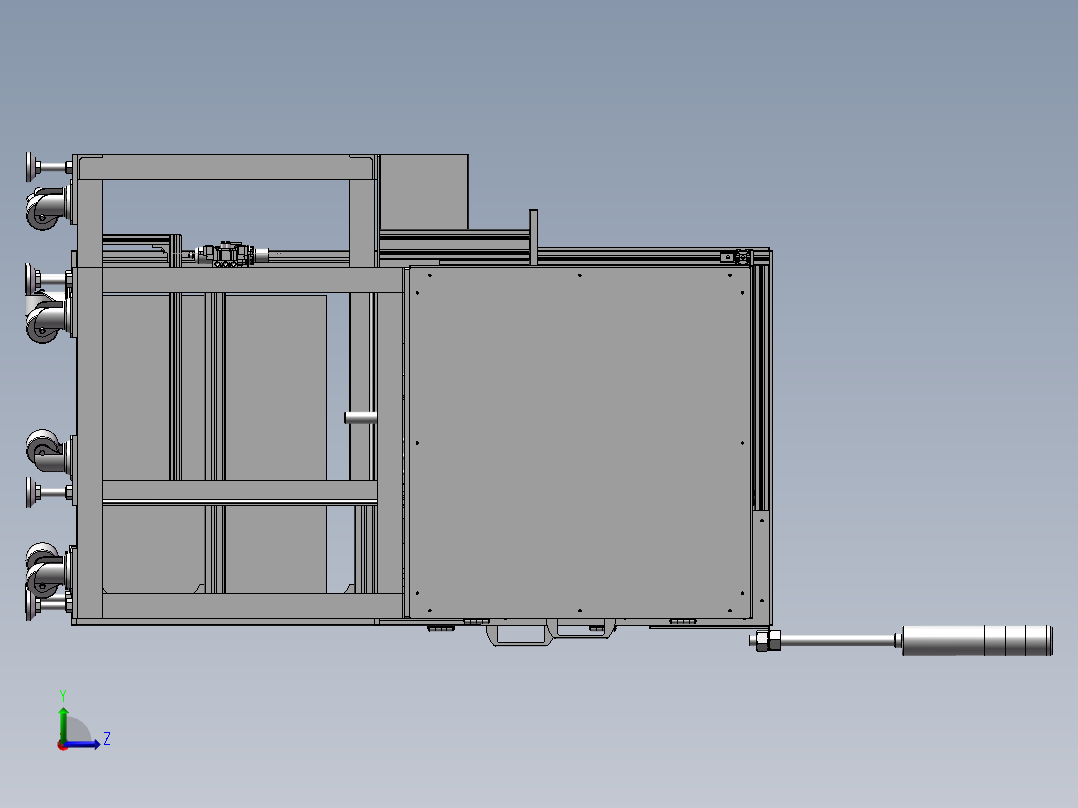 继电器自动检测包装机3D模型左视图