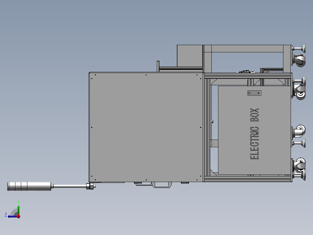 继电器自动检测包装机3D模型右视图