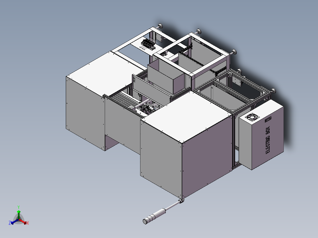 继电器自动检测包装机3D模型正等轴测图