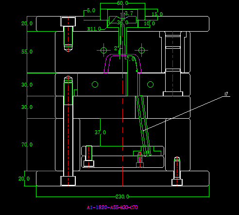 扣锁式圆盖注塑模（斜顶机构）50