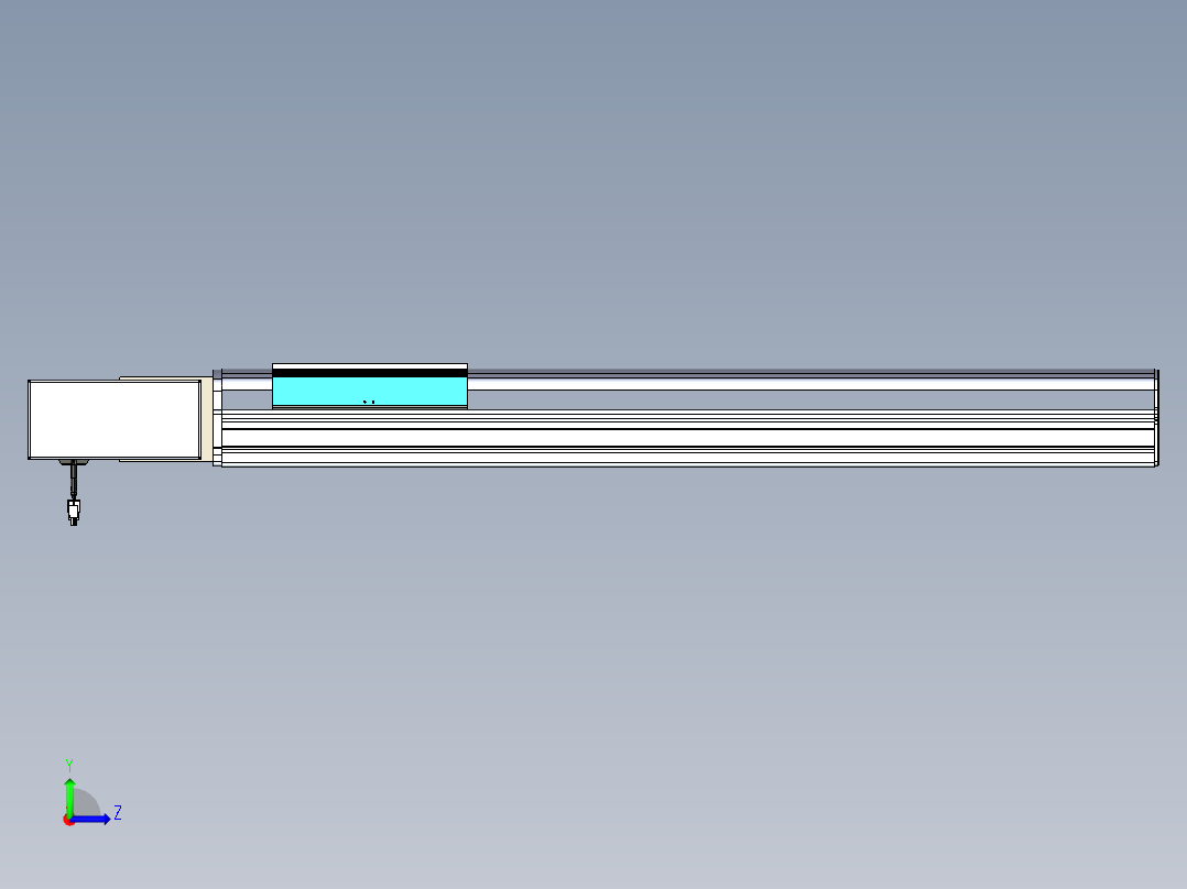 同步带滑台-半封闭B22H-L100-C-S700-L-P75-D3-N5左视图