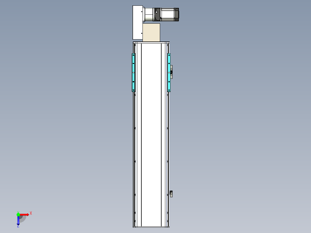 同步带滑台-半封闭B22H-L100-C-S700-L-P75-D3-N5俯视图