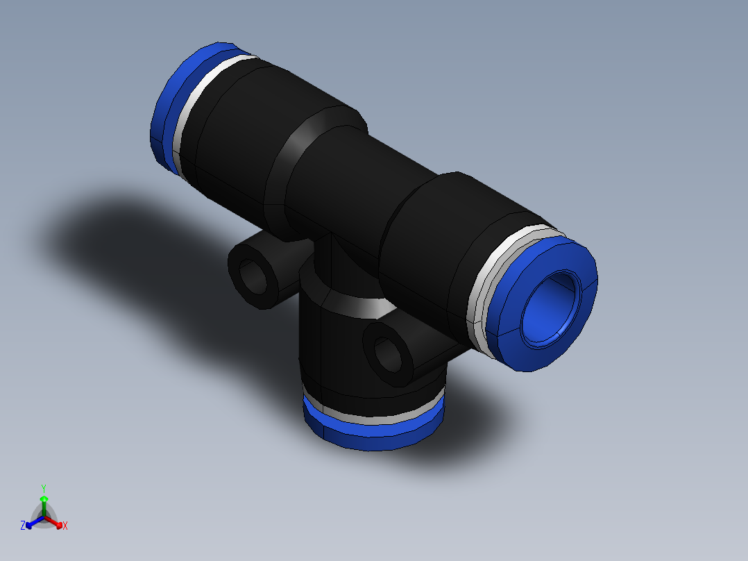 气嘴-Ø6 UNIÃO T (C00600600)正等轴测图