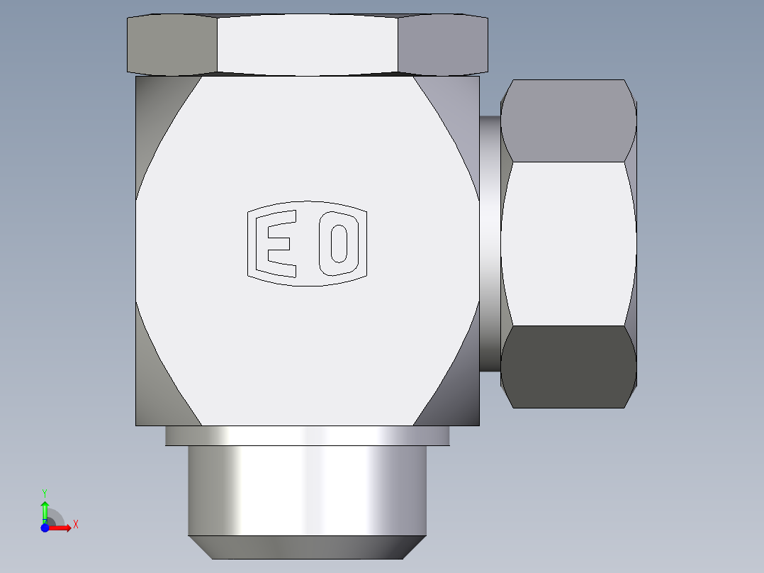 卡套式工业通用硬管接头EO_High_pressure_banjo_elbow_WH35ZLMKDSCF前视图