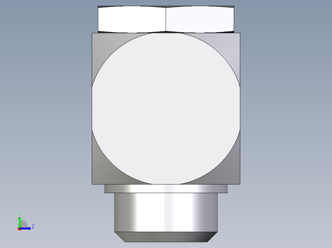 卡套式工业通用硬管接头EO_High_pressure_banjo_elbow_WH35ZLMKDSCF左视图