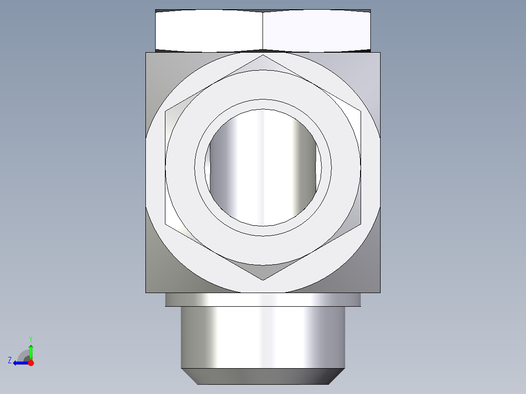 卡套式工业通用硬管接头EO_High_pressure_banjo_elbow_WH35ZLMKDSCF右视图