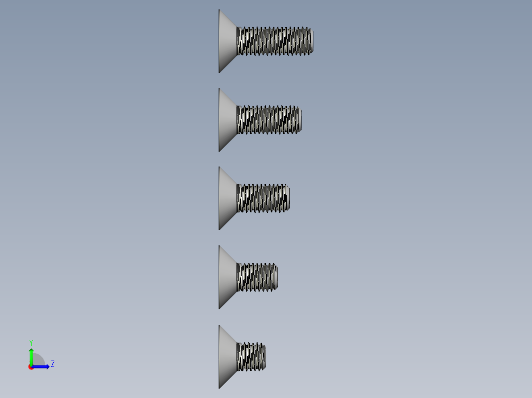 内六角螺栓-M12 Set_CSK Allen Bolt左视图