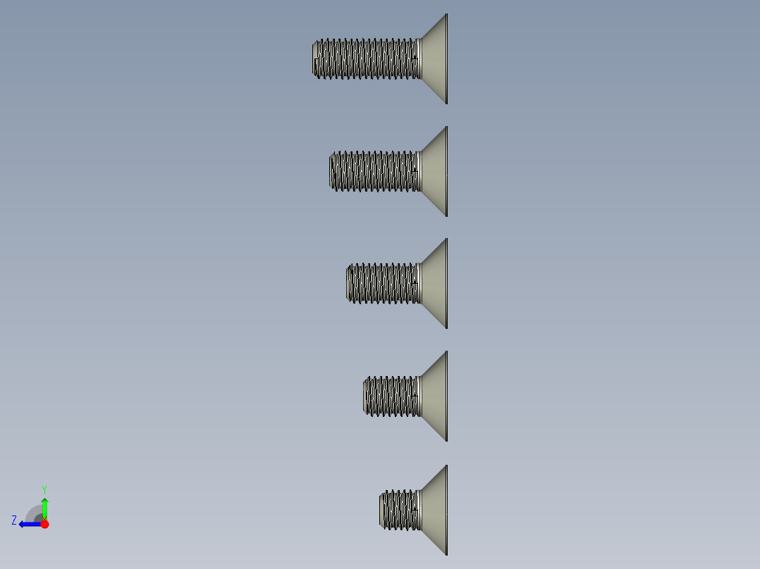 内六角螺栓-M12 Set_CSK Allen Bolt右视图