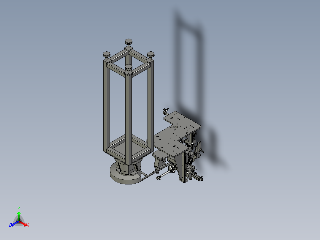 异形方产品振动盘上料（26-37）正等轴测图