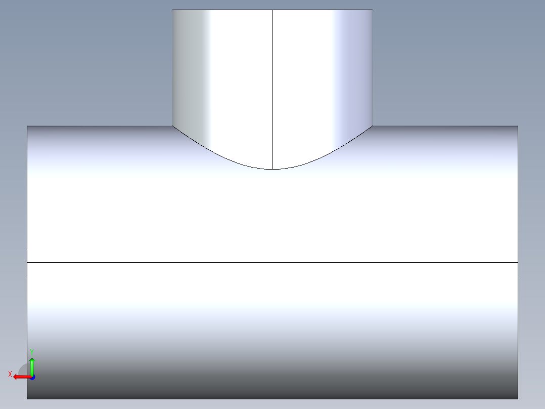 聚氯乙烯配件02-Sch80_ReducingTee_SxSxS_801-211_1.5in x 1in后视图