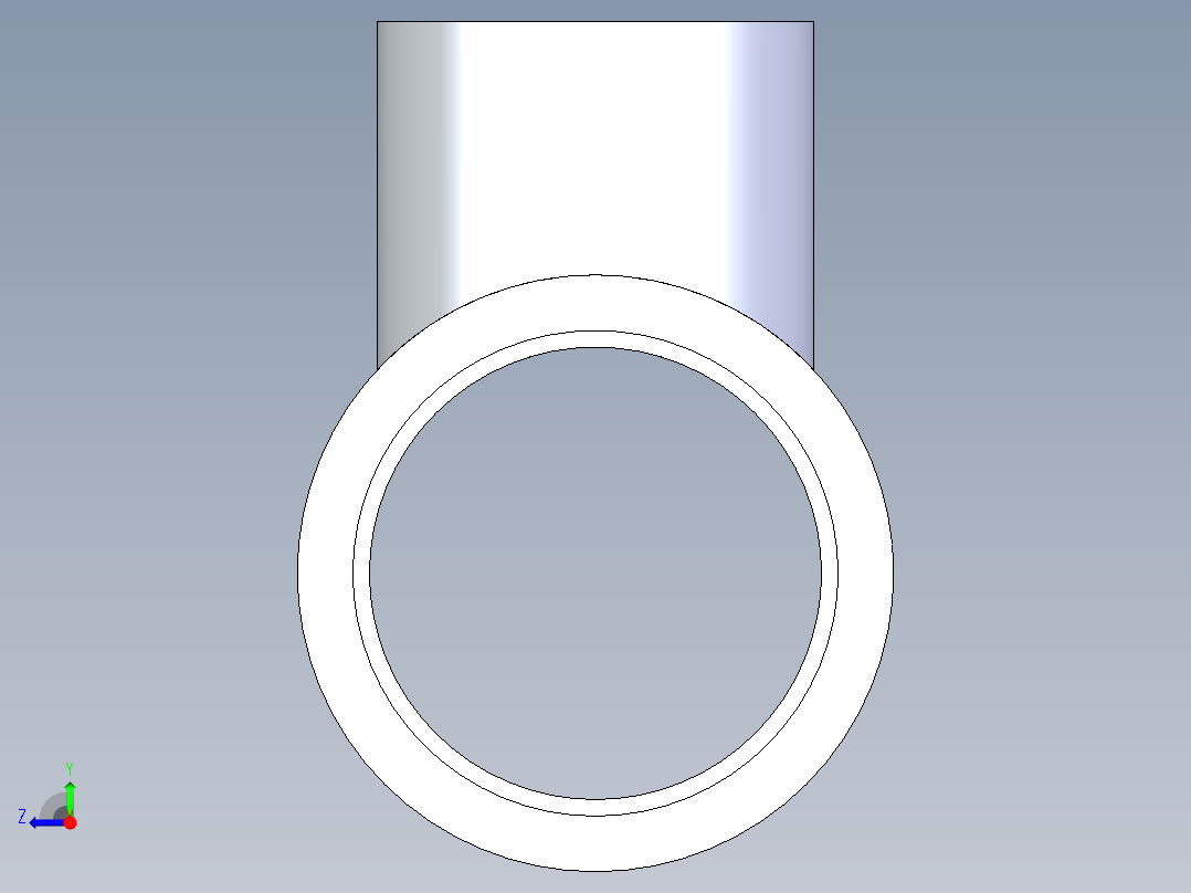 聚氯乙烯配件02-Sch80_ReducingTee_SxSxS_801-211_1.5in x 1in右视图