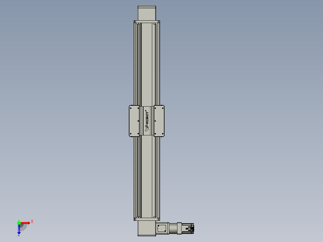 威洛博直线电机模组EB20-L224-S1200-L-ZP75-MS3-5K俯视图