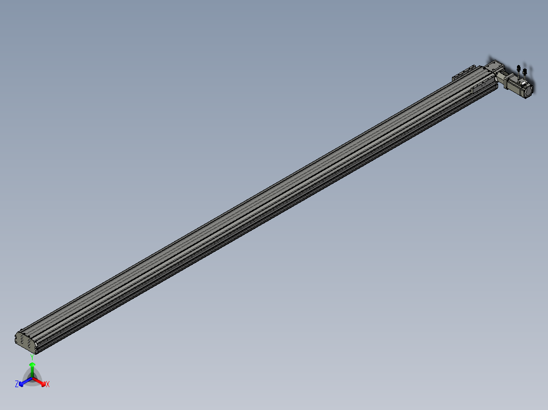 东锦同步带传动-直线滑台模组DH135B-L125-S2750-BL-P400W-C3正等轴测图