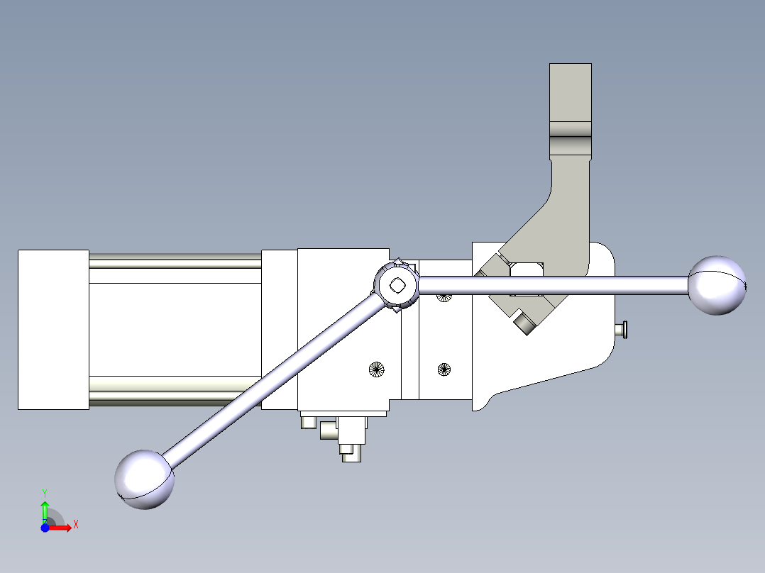 德克斯TUNKERS气缸数模V63.1 Z A11 T12 45~120 GRAD前视图