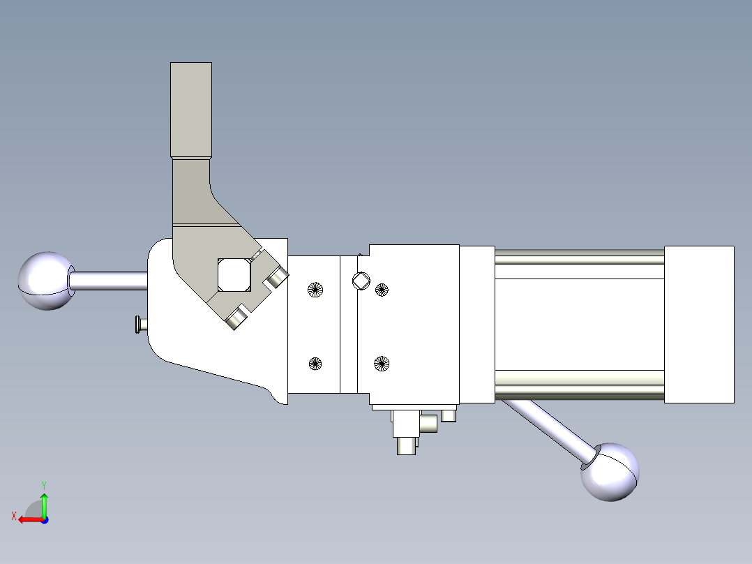 德克斯TUNKERS气缸数模V63.1 Z A11 T12 45~120 GRAD后视图