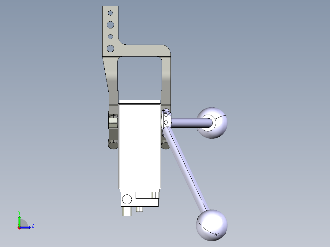 德克斯TUNKERS气缸数模V63.1 Z A11 T12 45~120 GRAD左视图