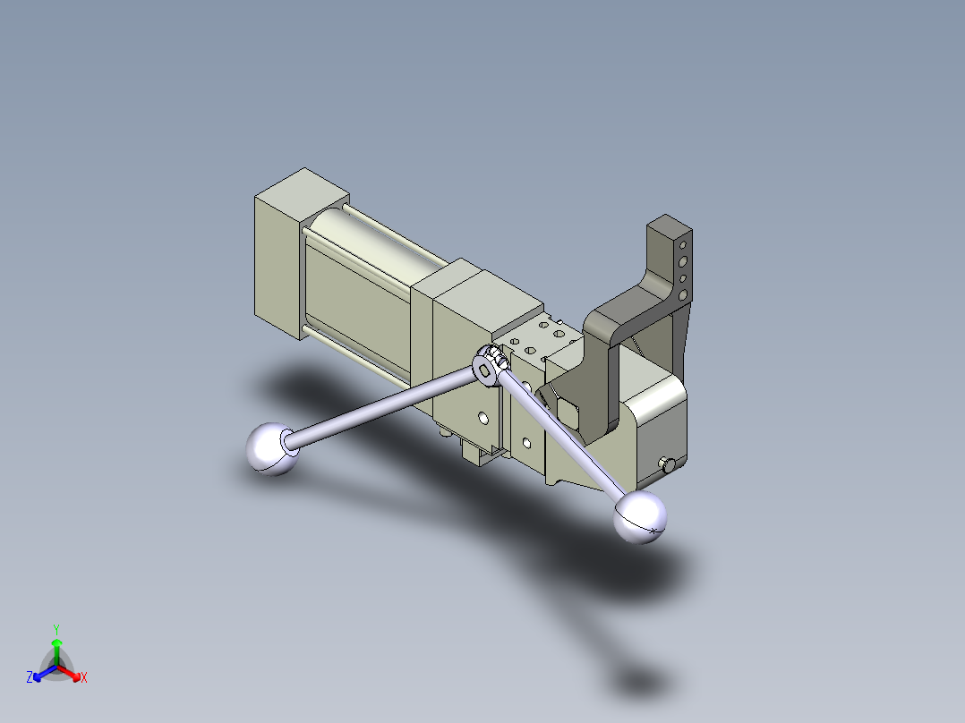 德克斯TUNKERS气缸数模V63.1 Z A11 T12 45~120 GRAD正等轴测图