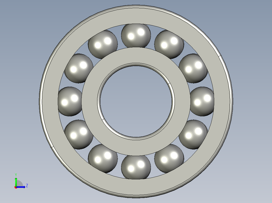 深沟球轴承607左视图