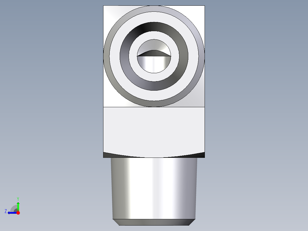 卡套式工业通用硬管接头EO_Male_stud_elbow_WE06LRCFX右视图