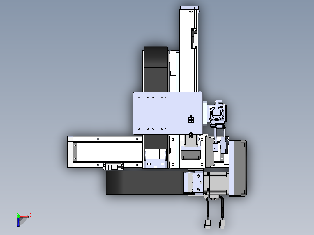 内嵌直交机械手XYG系列XYG321-A4俯视图