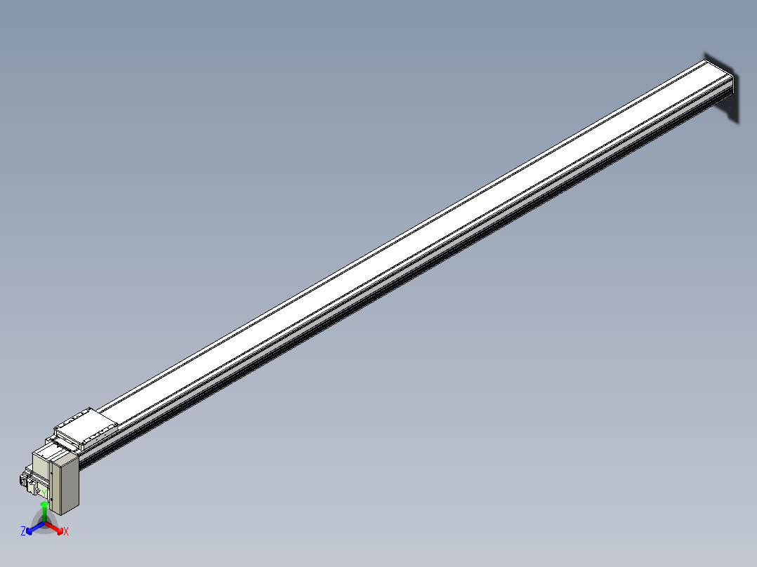 同步带全封闭直线模组TPA-HCB-105D-90-L2100-RP-Y-P20-N3正等轴测图