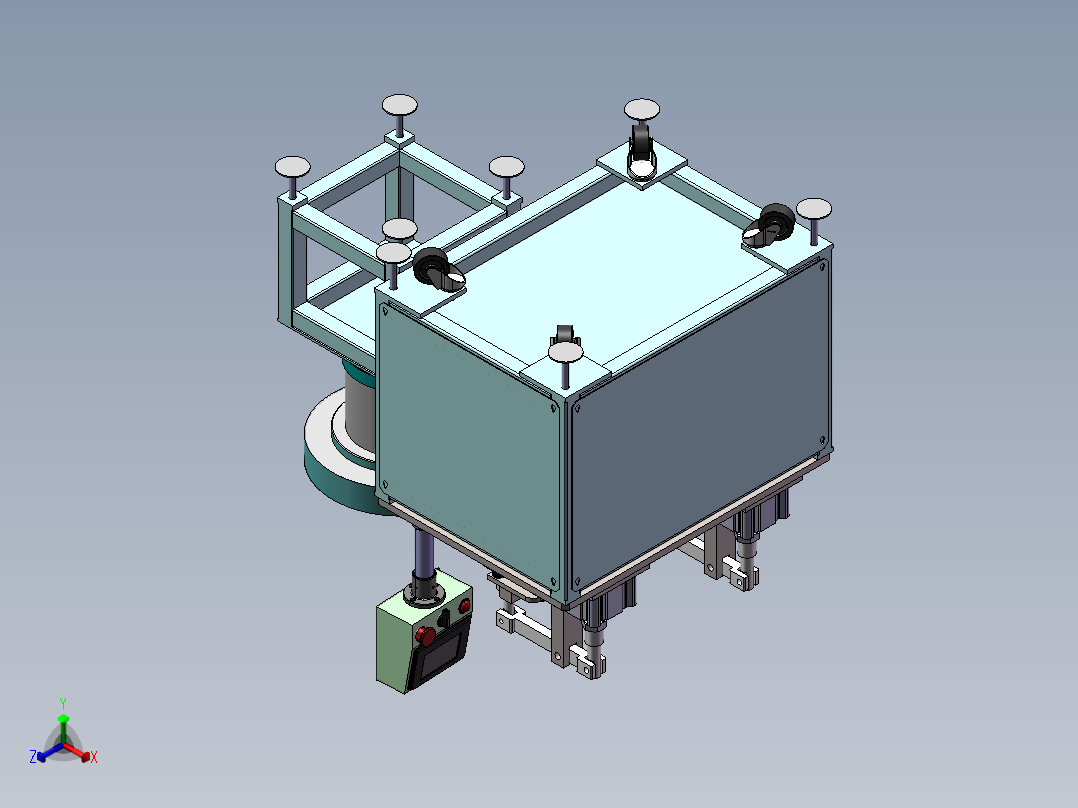 小芯轴自动折弯机sw18可编辑正等轴测图