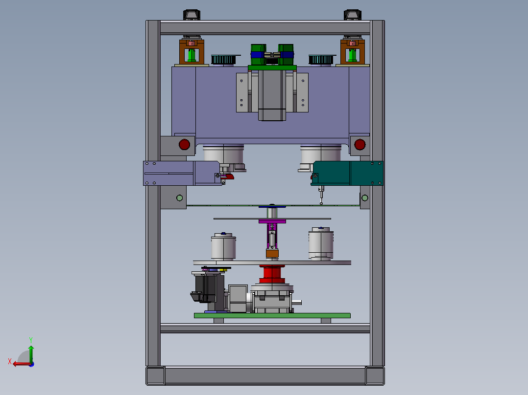 电气电机绕线机 stp后视图