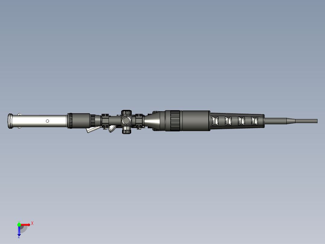 AR15自动步枪俯视图