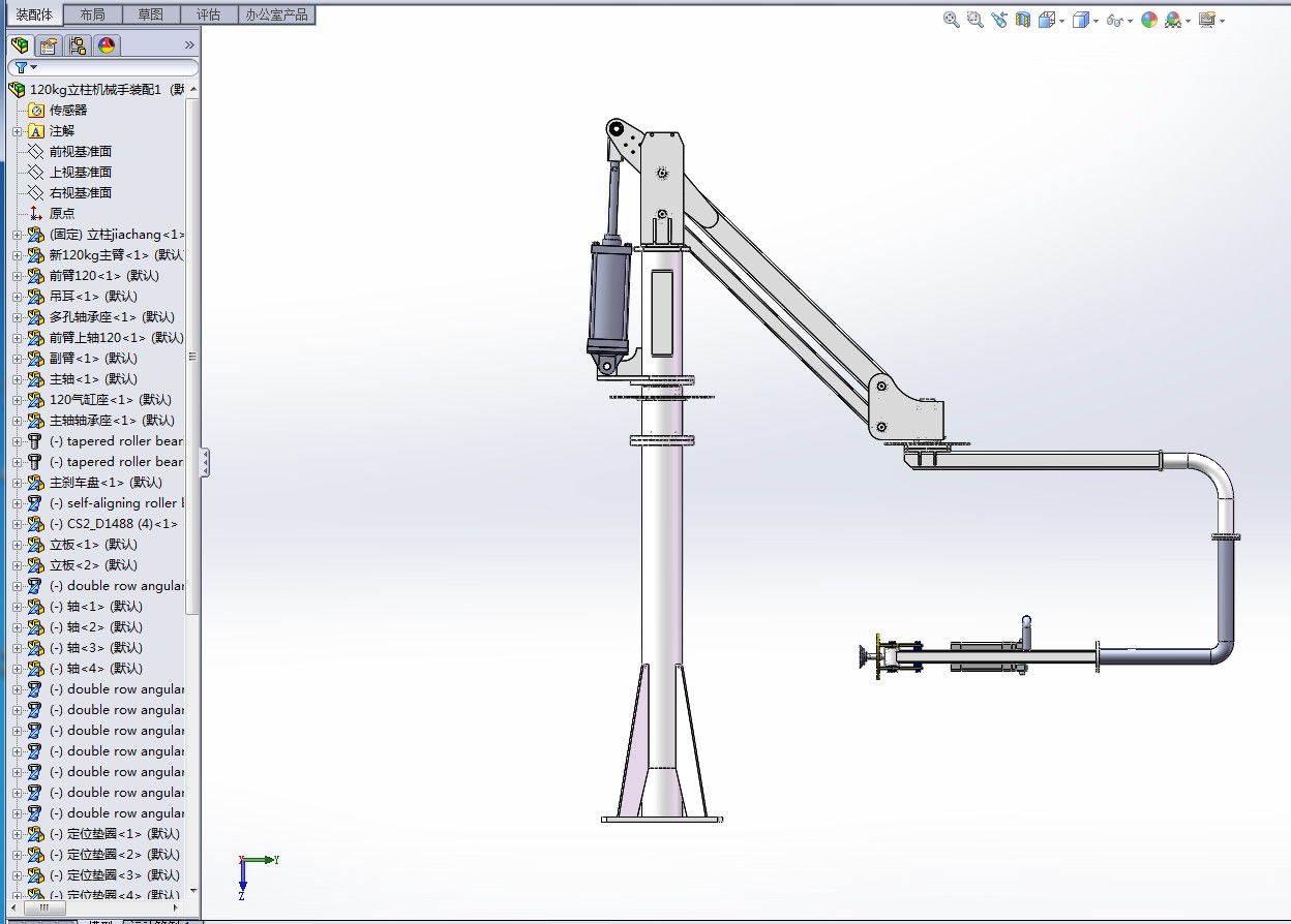 压铸机取件机械手设计含SW三维图