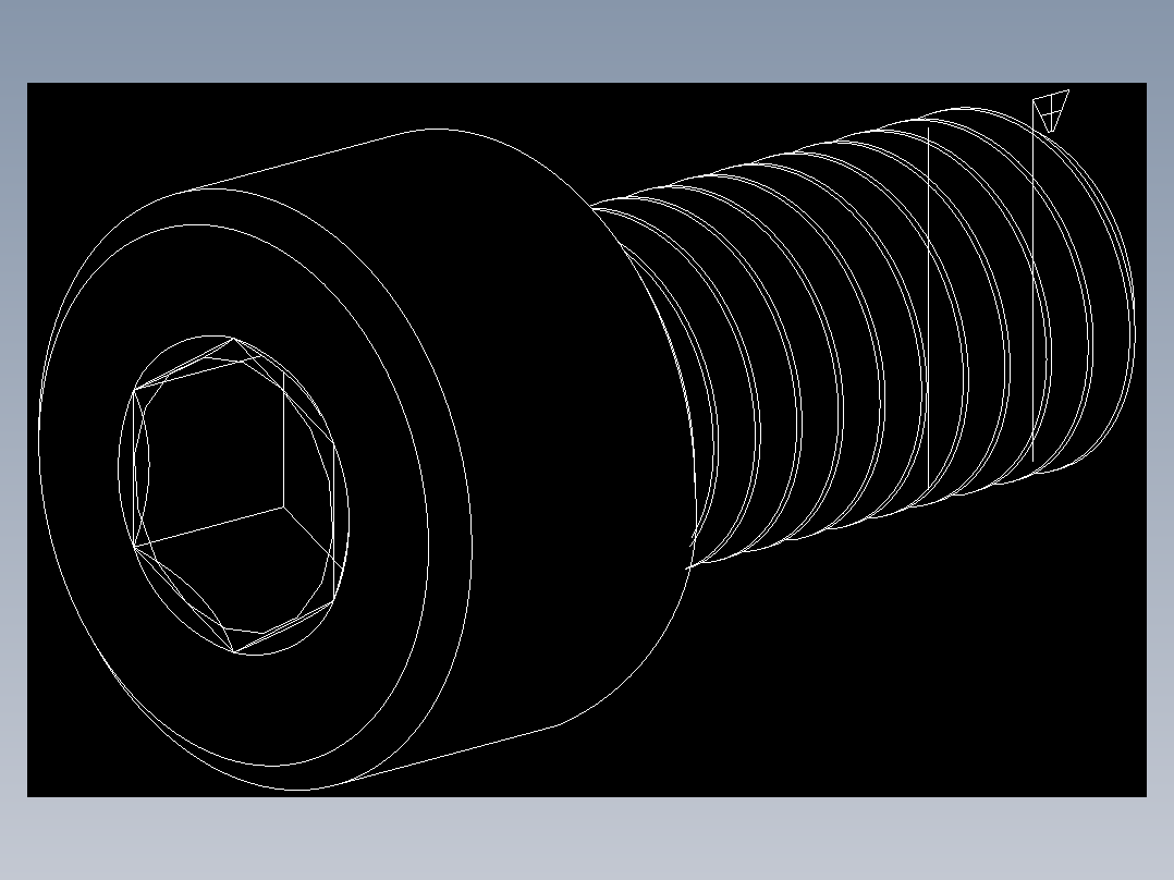 M8 x 1.25mm Thread 16mm LONG SOCKET HEAD CAP SCREW.DWG
