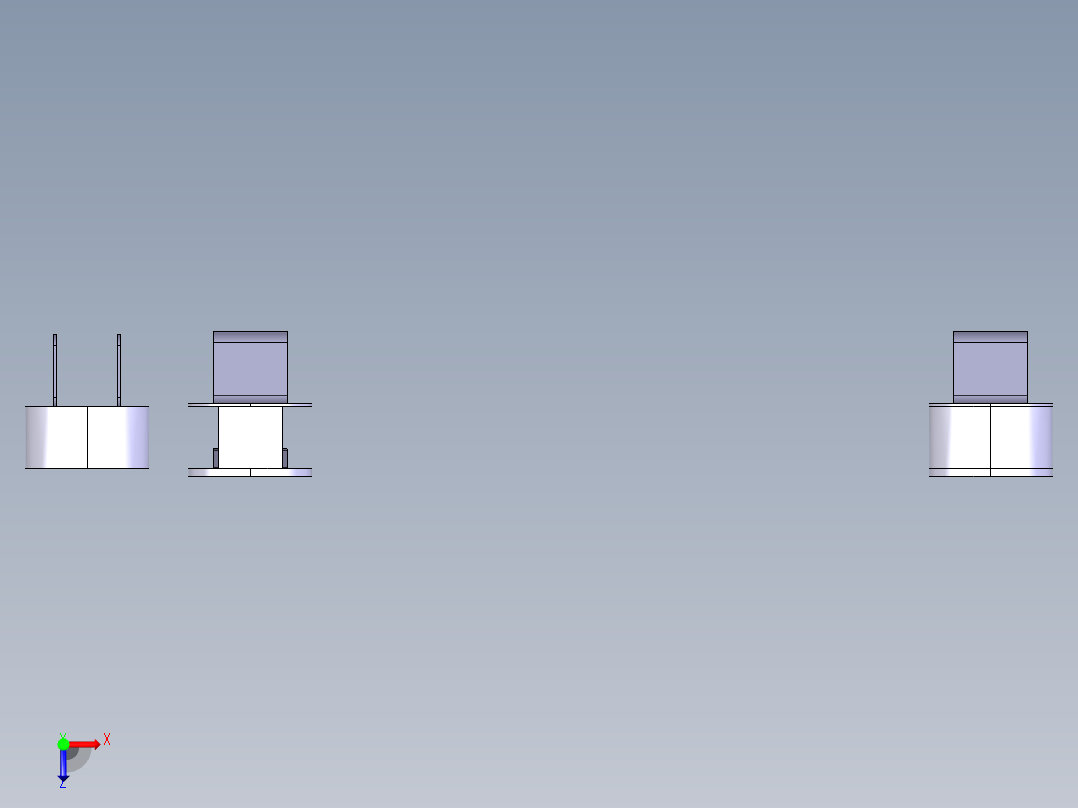 CRH2动车转向架构架三维模型481538俯视图
