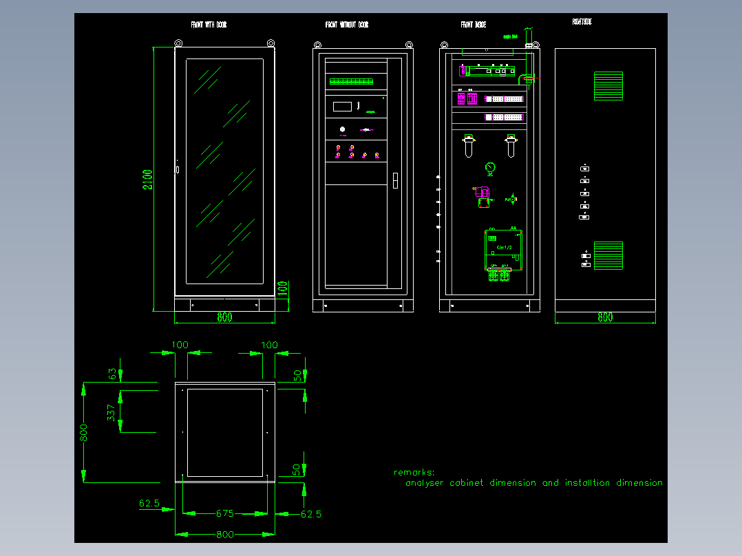 煤粉仓及煤磨收尘器气体分析系统全套CAD图纸357021
