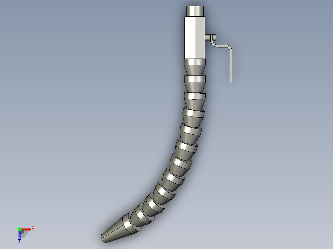 8分3球阀-8分3竹节管俯视图