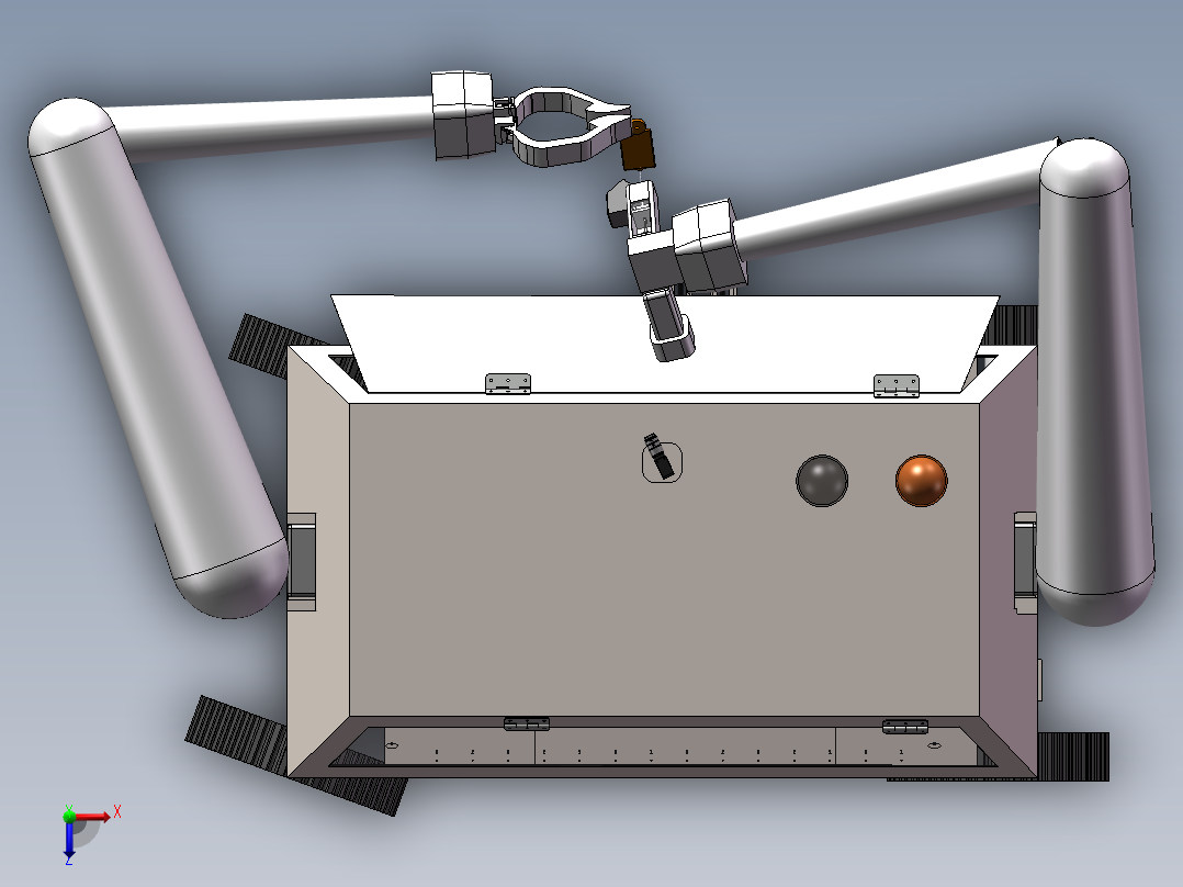 树木检测输液车俯视图