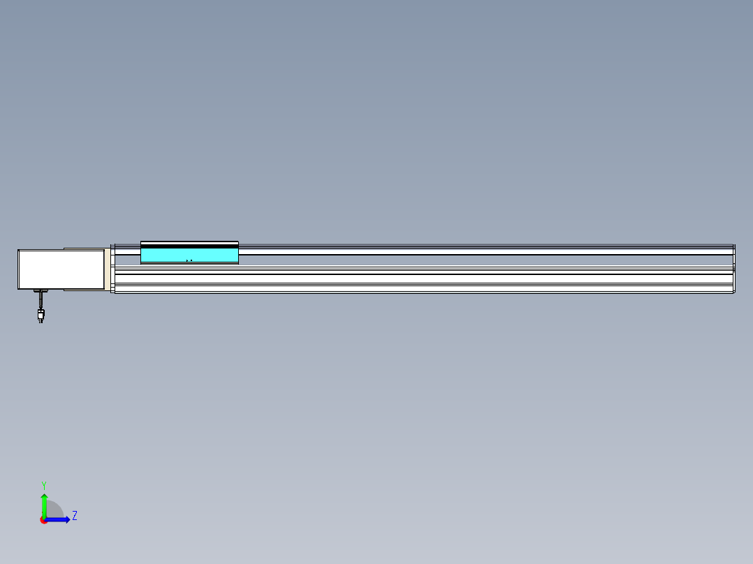 同步带滑台-半封闭B22H-L100-C-S1050-L-P75-D3-N5左视图