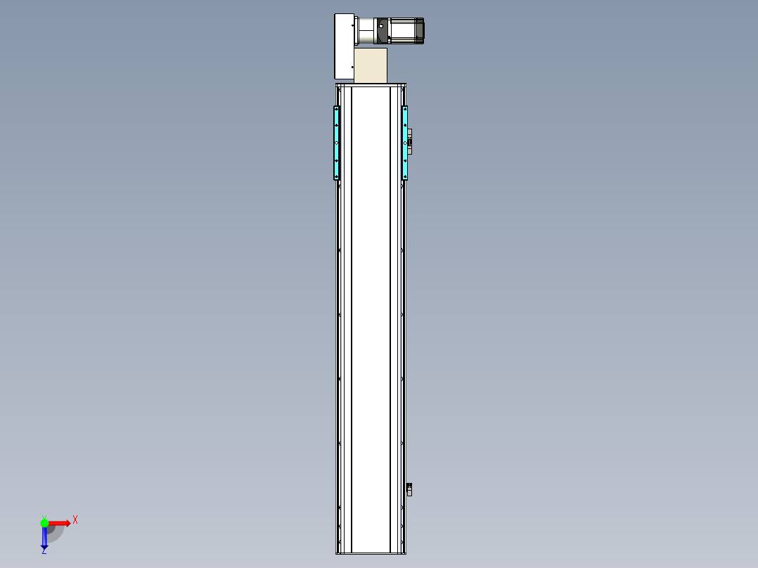 同步带滑台-半封闭B22H-L100-C-S1050-L-P75-D3-N5俯视图
