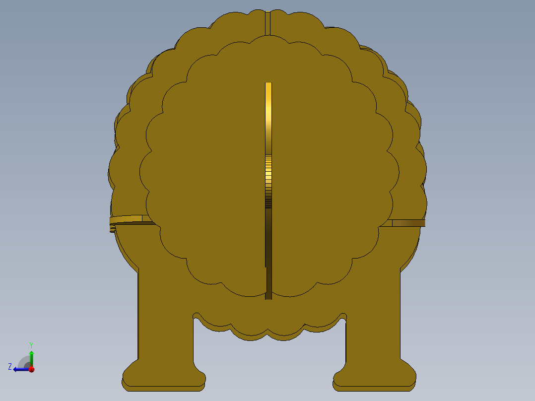 激光下料拼图小绵羊SOLIDWORKS 2016右视图