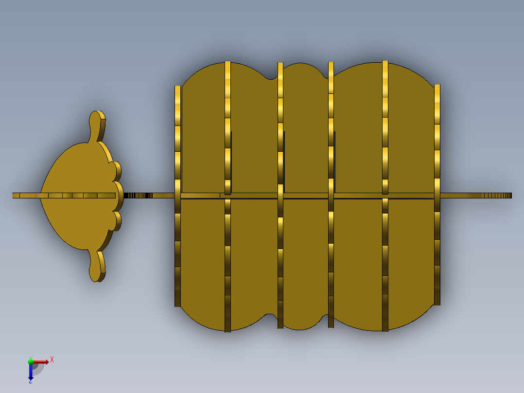 激光下料拼图小绵羊SOLIDWORKS 2016俯视图