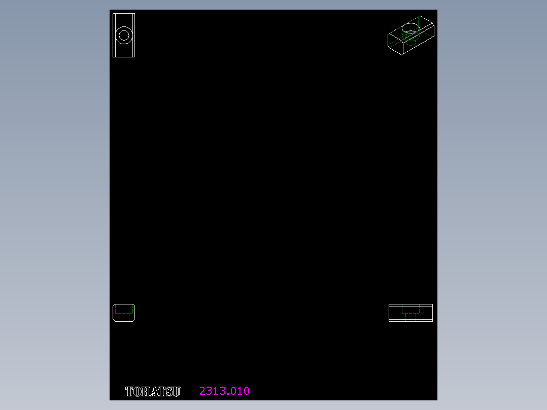 定位配件2313-2D多系列多零件图纸模型
