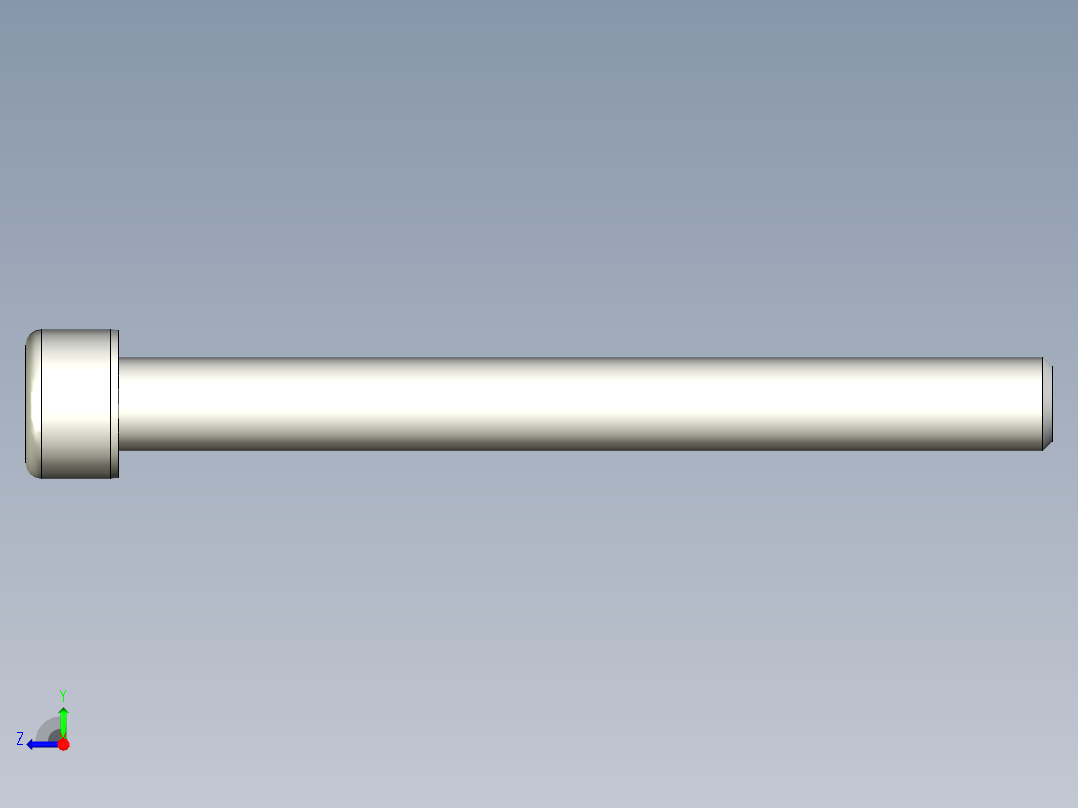有頭內六角螺絲 CBB-3D多系列多零件图纸模型右视图