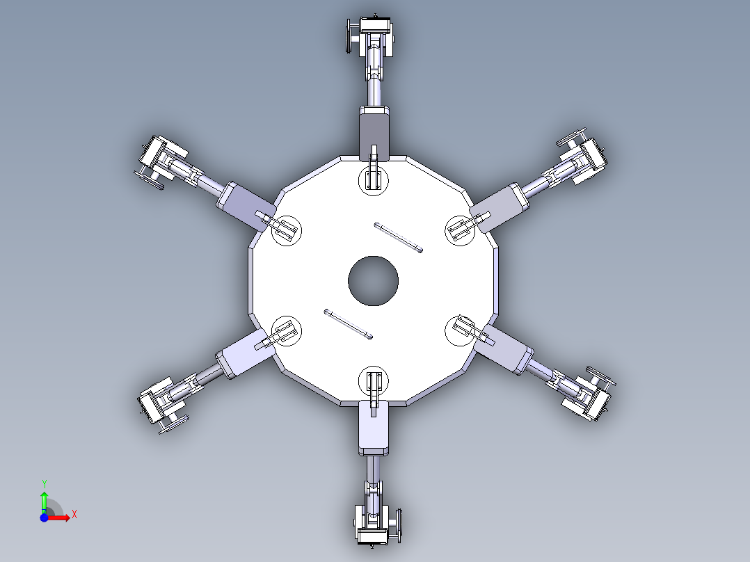 六足机器人前视图