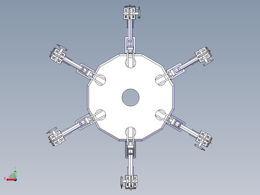 六足机器人后视图